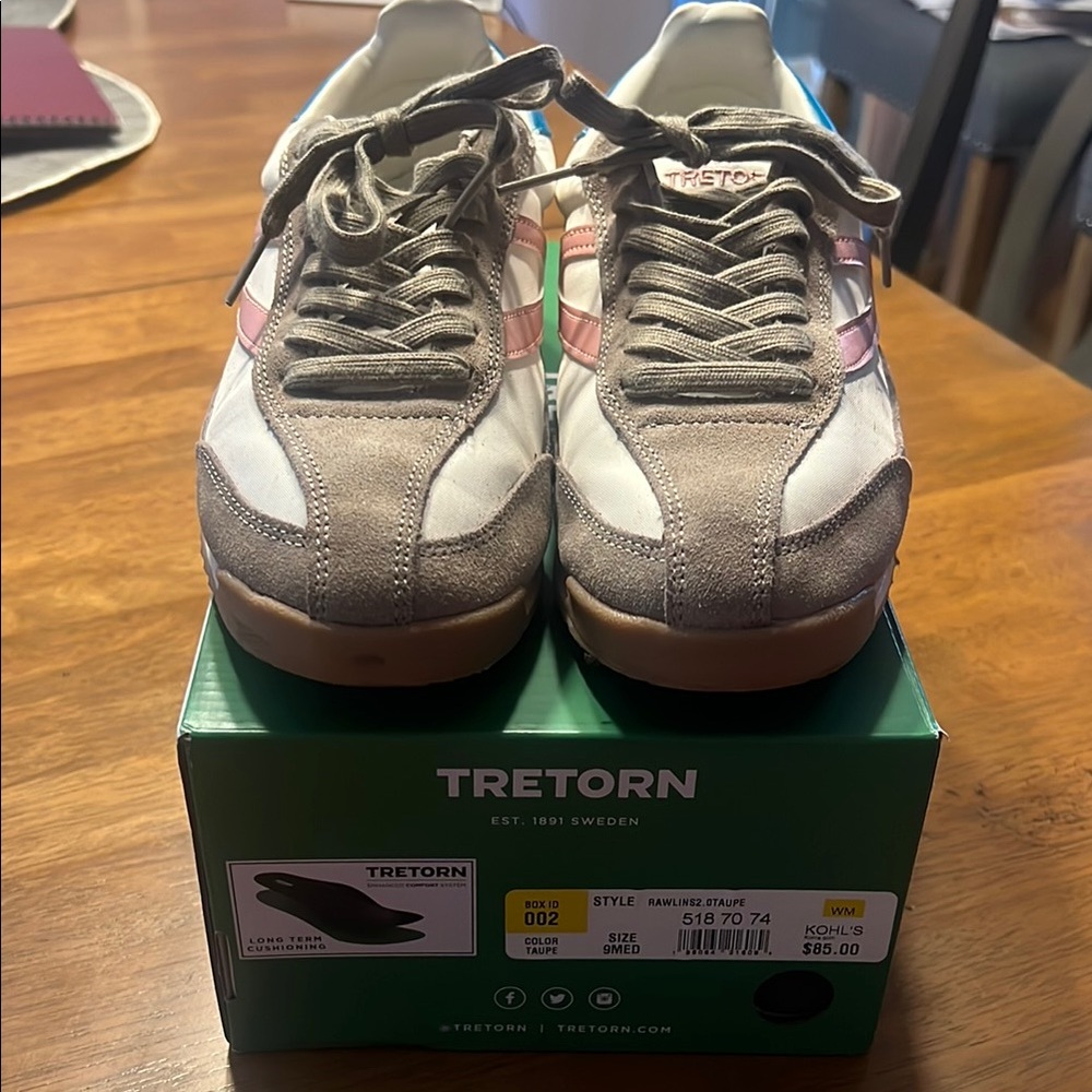 Tretorn Sneakers with Pink and Taupe Details